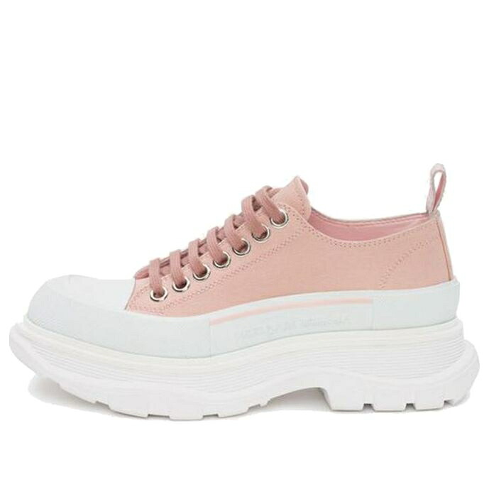 アレキサンダーマックイーン サクラ色 白いこと 白いこと \u0027LIGHT WHITE\u0027 スニーカー レディース ALEXANDER MCQUEEN (WMNS) ALEXANDER MCQUEEN TREAD SLICK LOW LACE UP PINK 611705W4LR19243 / LIGHT PINK WHITE