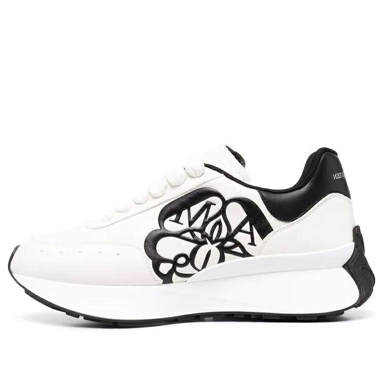 アレキサンダーマックイーン 白いこと 白いこと 黒いこと 黒いこと \u0027WHITE BLACK\u0027 スニーカー レディース ALEXANDER MCQUEEN (WMNS) ALEXANDER MCQUEEN SPRINT RUNNER LACE-UP SNEAKERS 691039WIC959061 / WHITE BLACK