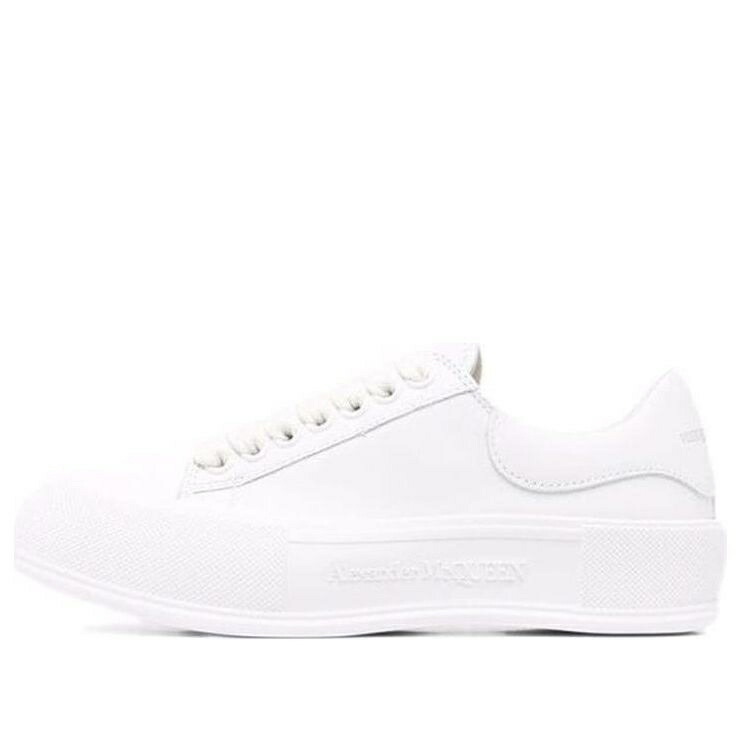 アレキサンダーマックイーン 白いこと 白いこと \u0027WHITE\u0027 スニーカー レディース ALEXANDER MCQUEEN (WMNS) ALEXANDER MCQUEEN DECK PLIMSOLL LACE-UP SNEAKERS 667245WIAB69065 / WHITE