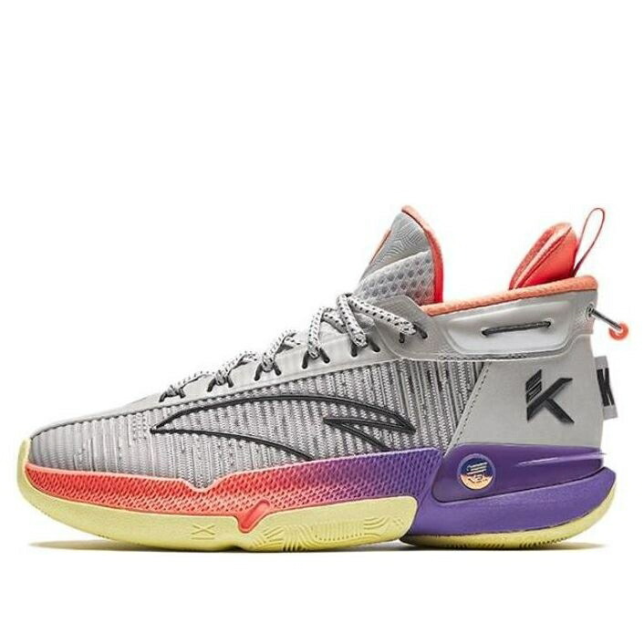 灰色 グレー 紫 パープル 橙 オレンジ 黄色 イエロー 'GREY PURPLE' ジュニア キッズ ANTA (GS) KLAY THOMPSON 9 312421130-3 / GREY PURPLE ORANGE YELLOW ベビー マタニティ スニーカー