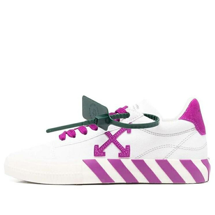 オフホワイト 白色 ホワイト 紫 パープル 'WHITE PURPLE' スニーカー レディース OFF-WHITE (WMNS) VULCANIZED LOW-TOP SNEAKERS OWIA178S22FAB0010132 / WHITE PURPLE