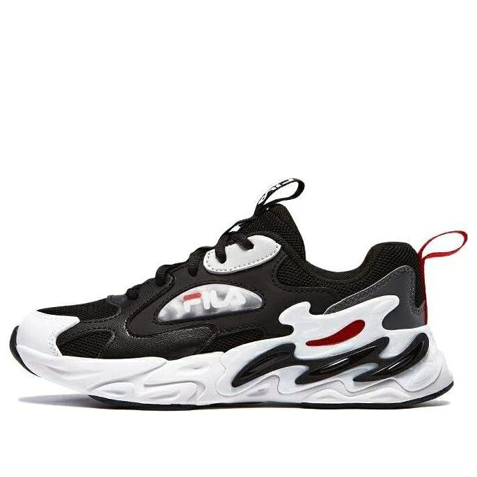フィラ スニーカー 運動靴 黒色 ブラック 白色 ホワイト 'BLACK WHITE' ジュニア キッズ FILA (GS) RETRO SHOES K15B321104FBW / BLACK WHITE ベビー マタニティ スニーカー