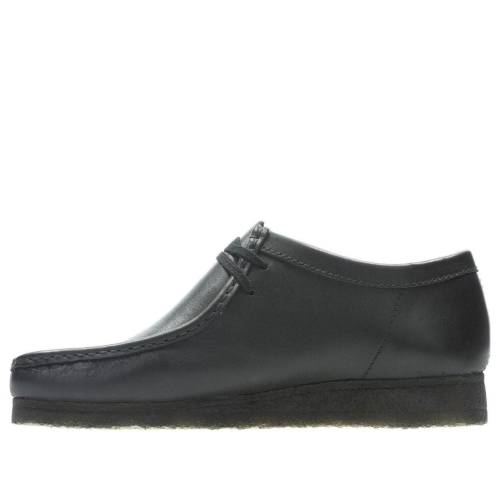 クラークス ブーツ 黒いこと 黒いこと \u0027BLACK LEATHER\u0027 スニーカー メンズ CLARKS WALLABEE BOOTS 26155514 / BLACK