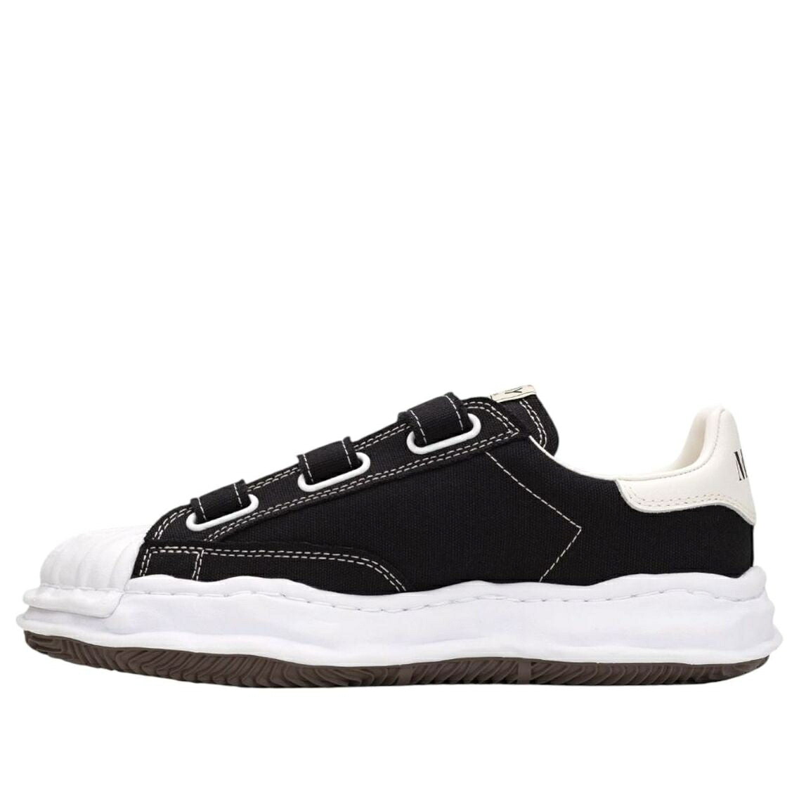 棲み家 ミハラヤスヒロ 黒いこと 黒いこと 白いこと 白いこと \u0027BLACK\u0027 スニーカー メンズ MAISON MIHARA YASUHIRO MAISON MIHARA YASUHIRO BLAKEY OG SOLE CANVAS LOW VELCRO A14FW741-BLK / BLACK WHITE