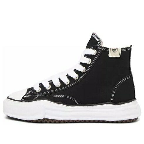 棲み家 ミハラヤスヒロ 御機嫌 黒いこと 黒いこと \u0027BLACK\u0027 スニーカー メンズ MAISON MIHARA YASUHIRO MAISON MIHARA YASUHIRO PETERSON23 OG SOLE CANVAS HIGH A11FW701-BLACK / BLACK