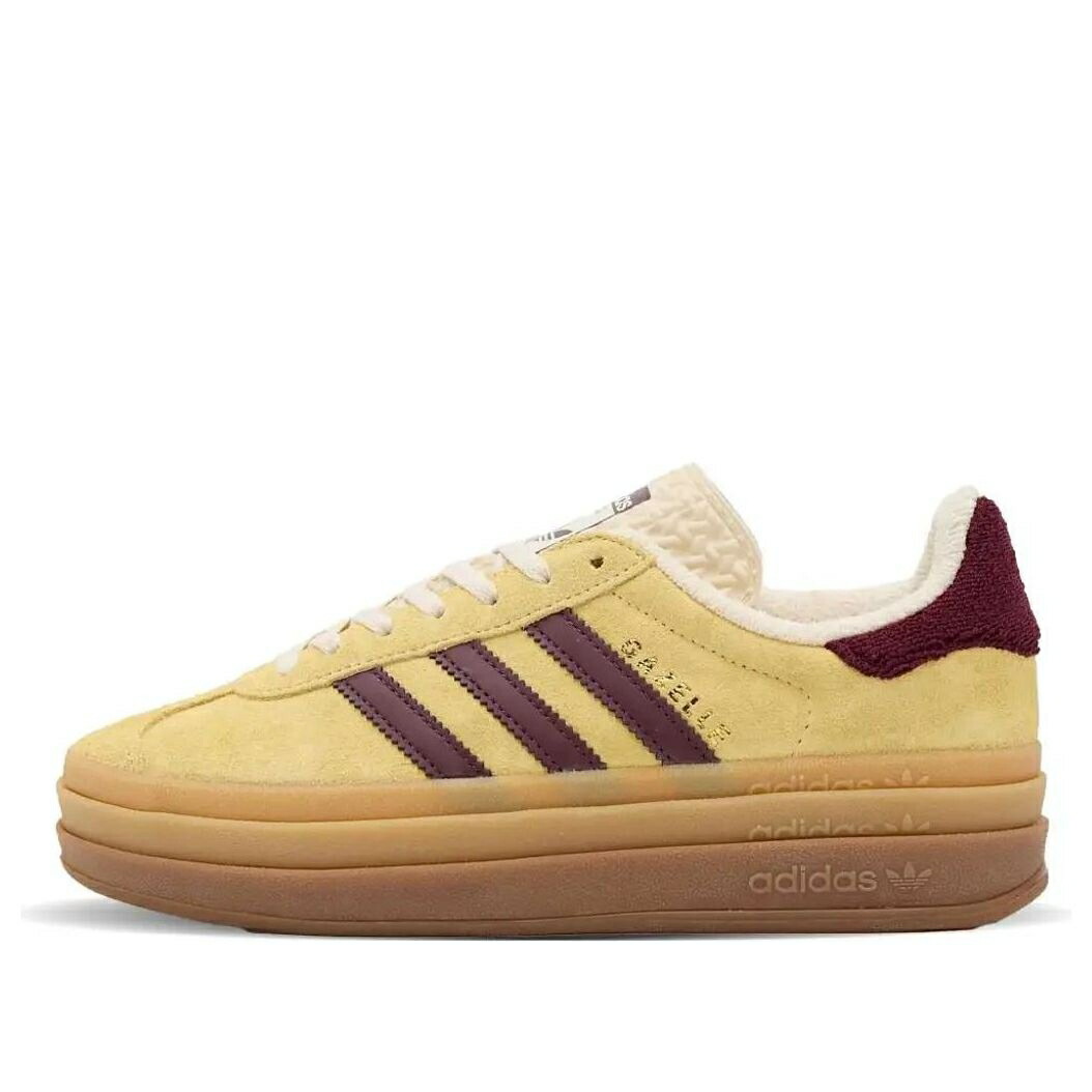 アディダス ガゼル 黄色 イエロー ワイン色 バーガンディー 'YELLOW BURGUNDY' スニーカー レディース ADIDAS (WMNS) GAZELLE BOLD PLATFORM IF5937 / YELLOW BURGUNDY｜スニケス 36,920円