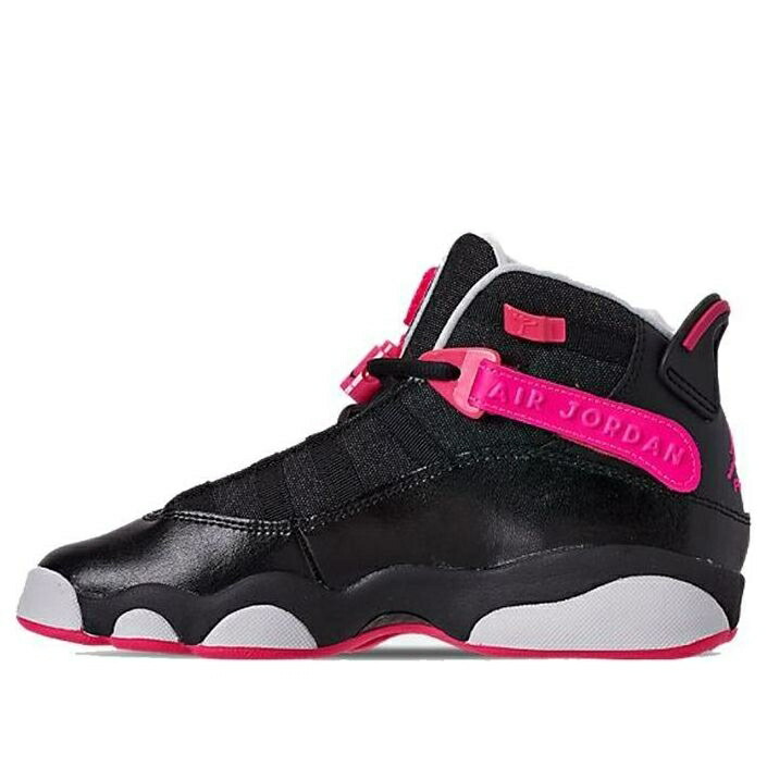 ナイキ ジョーダン 輪っか 黒いこと 黒いこと \u0027BLACK PINK\u0027 御坊っちゃん キッズ JORDAN (GS) AIR 6 RINGS 323399-061 / BLACK もの言う花 マタニティ スニーカー