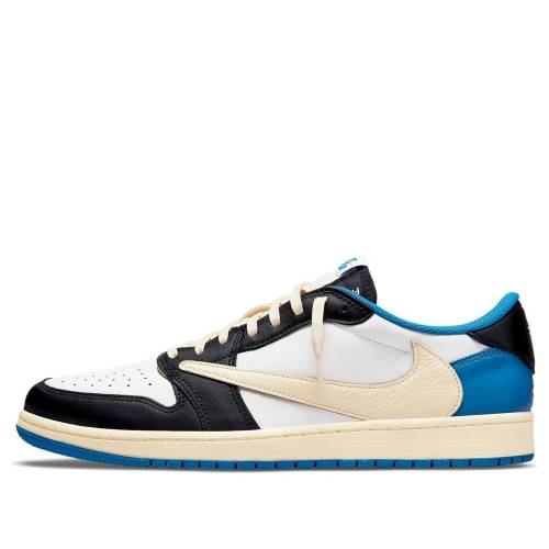 ナイキ ジョーダン 黒いこと 黒いこと 青碧 青碧 トラヴィススコット \u0027SAIL BLUE\u0027 スニーカー メンズ JORDAN AIR 1 RETRO LOW X FRAGMENT DESIGN TRAVIS SCOTT BLACK MILITARY DM7866-140 / SAIL BLACK MILITARY BLUE