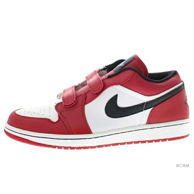 ナイキ ジョーダン 白色 ホワイト 黒色 ブラック 'VARSITY RED' スニーカー メンズ JORDAN AIR 1 LOW VELCRO 339894-101 / WHITE BLACK VARSITYRED