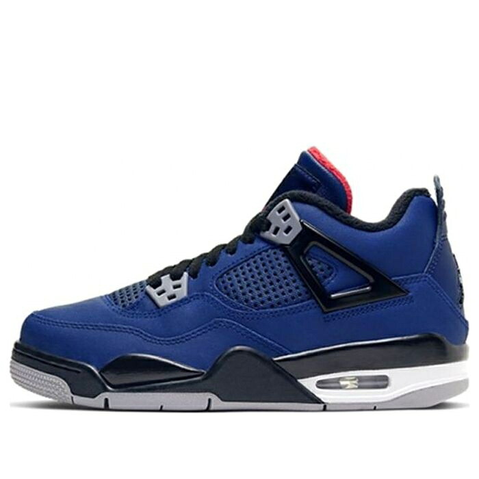 ナイキ ジョーダン 青色 ブルー 黒色 ブラック 白色 ホワイト 'LOYAL BLUE' ジュニア キッズ JORDAN (GS) AIR 4 RETRO WNTR CQ9745-401 / LOYAL BLUE BLACK WHITE HBNR RD ベビー マタニティ スニーカー