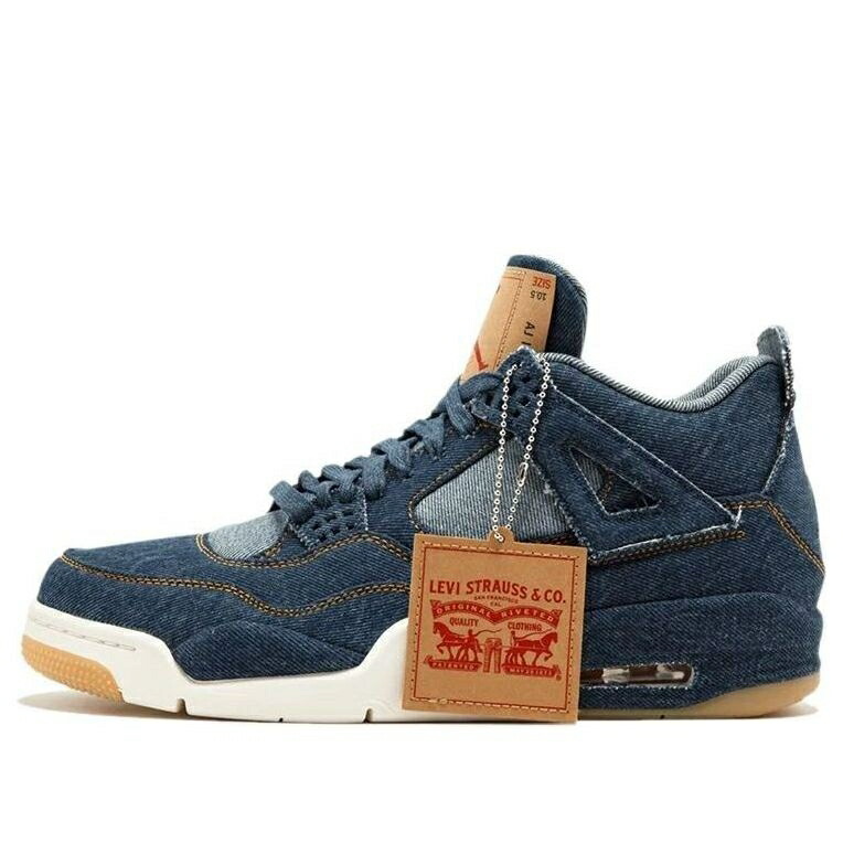 ナイキ ジョーダン デニム ゲーム 赤 レッド LEVI DENIM スニーカー メンズ JORDAN AIR 4 RETRO X AO2571-401 / DENIM DENIM SAIL GAME RED
