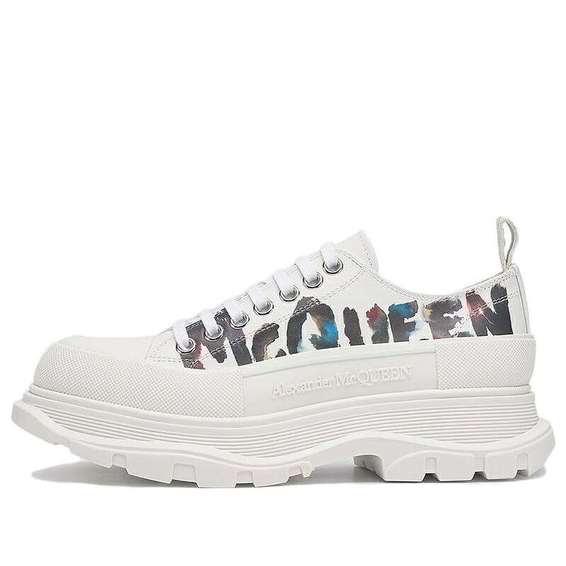 アレキサンダーマックイーン スニーカー 運動すること靴 白いこと 白いこと \u0027WHITE MULTI\u0027 スニーカー メンズ ALEXANDER MCQUEEN ALEXANDER MCQUEEN TREAD SLICK LACE-UP SHOES 711108WIATC9583 / WHITE MULTI