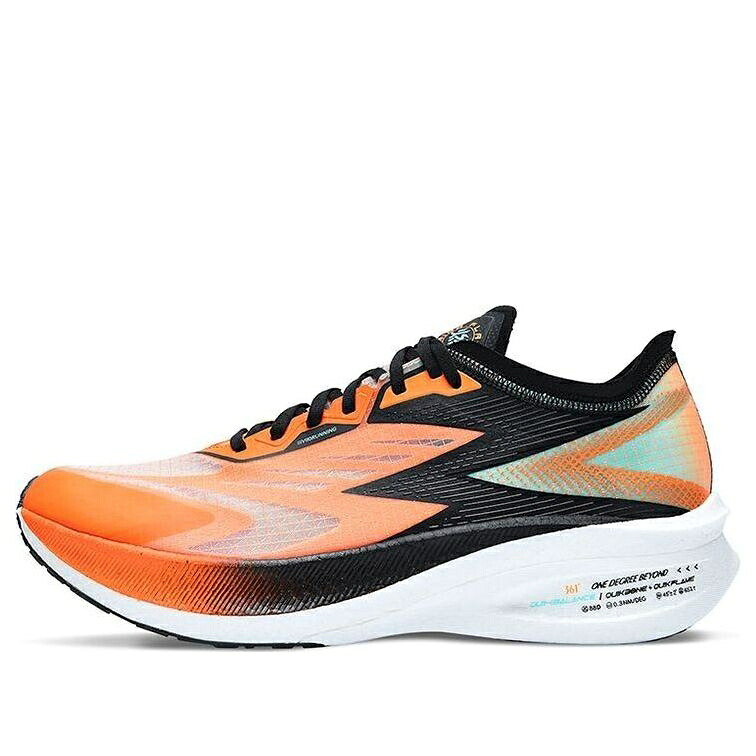 スニーカー 運動すること靴 橙 オレンジ色 黒いこと 黒いこと 白いこと 白いこと QU!K \u0027ORANGE BLACK\u0027 スニーカー メンズ 361 DEGREES 361 DEGREES X FOAM FLYING FLAME PB RUNNING SHOES 572122229-4 / ORANGE BLACK WHITE