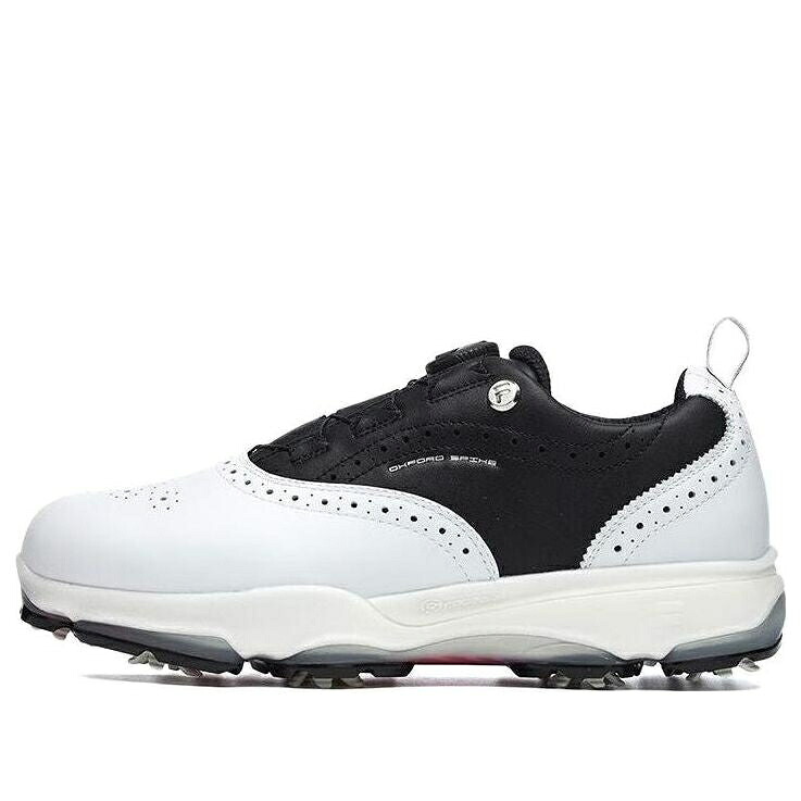 フィラ ゴルフ オックスフォード 白色 ホワイト 黒色 ブラック 'WHITE BLACK' スニーカー メンズ FILA GOLF OXFORD SPIKE SNEAKERS A12M241601FWT / WHITE BLACK|スニケス
