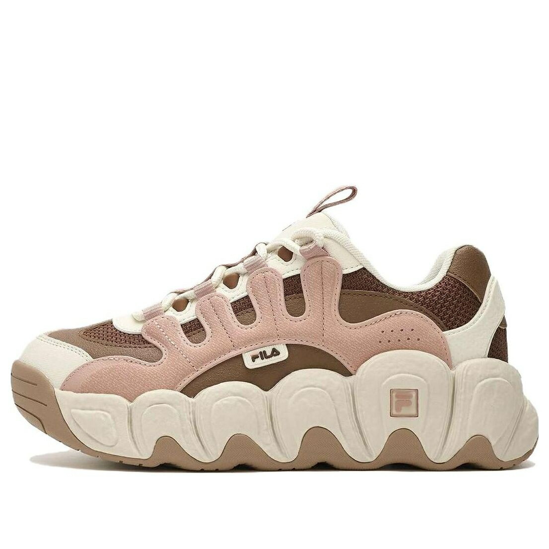フィラ サクラ色 白いこと 白いこと 赤銅色 赤銅色 \u0027PINK BROWN\u0027 スニーカー レディース FILA (WMNS) CROISSANT CHUNKY SNEAKERS F12W342103FMR / PINK WHITE BROWN