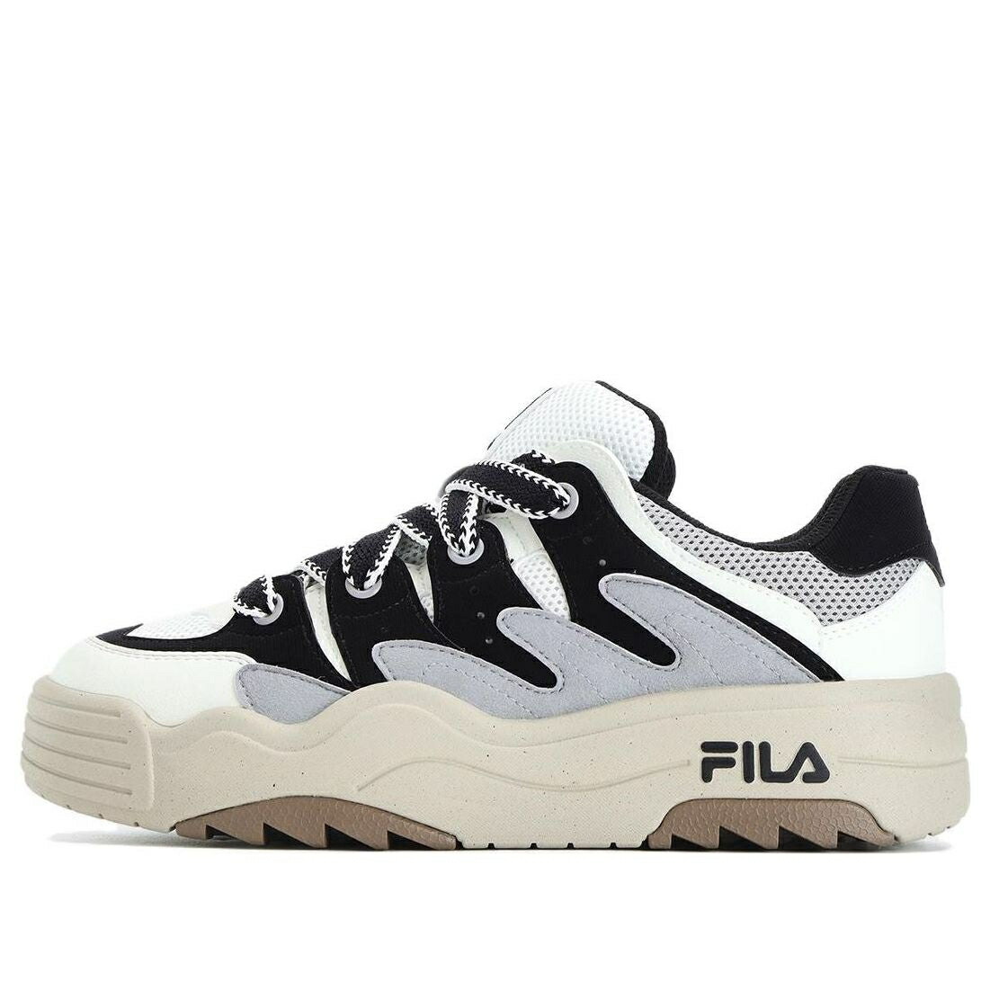 フィラ スニーカー 運動靴 黒色 ブラック 灰色 グレー 白色 ホワイト 'BLACK GREY' スニーカー レディース FILA (WMNS) ROSETTA SKATEBOARDING SHOES F12W331207FSB / BLACK GREY WHITE