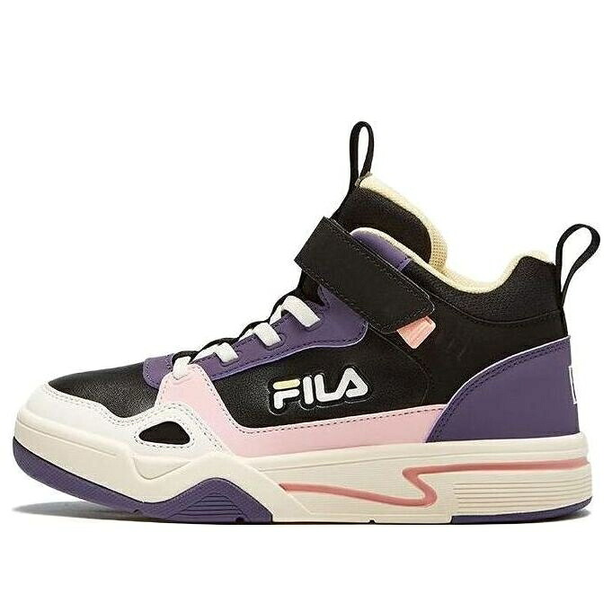 フィラ カジュアル スケート スニーカー 運動靴 黒色 ブラック 紫 パープル 白色 ホワイト 'PURPLE WHITE' ジュニア キッズ FILA (GS) CASUAL SKATE SHOES BLACK K15B331332FGG / PURPLE WHITE BLACK ベビー マタ