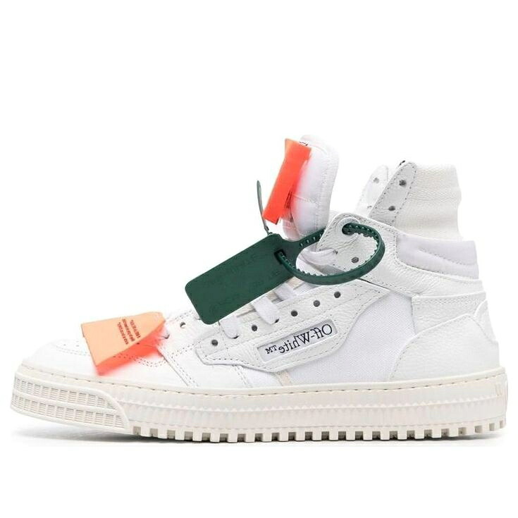 オフホワイト コート レザー 靴 スニーカー 白色 ホワイト 橙 オレンジ 3.0 'WHITE ORANGE' レディース OFF-WHITE (WMNS) OFF COURT LEATHER CANVAS SNEAKER OWIA112C99LEA0020120 / WHITE ORANGE|スニケス