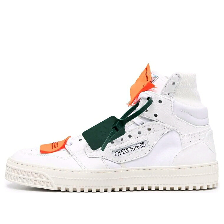 オフホワイト コート レザー 橙 オレンジ 白色 ホワイト 黒色 ブラック 3.0 'WHITE BLACK' スニーカー メンズ OFF-WHITE OFF COURT LEATHER ORANGE OMIA065C99LEA0010120 / WHITE ORANGE BLACK