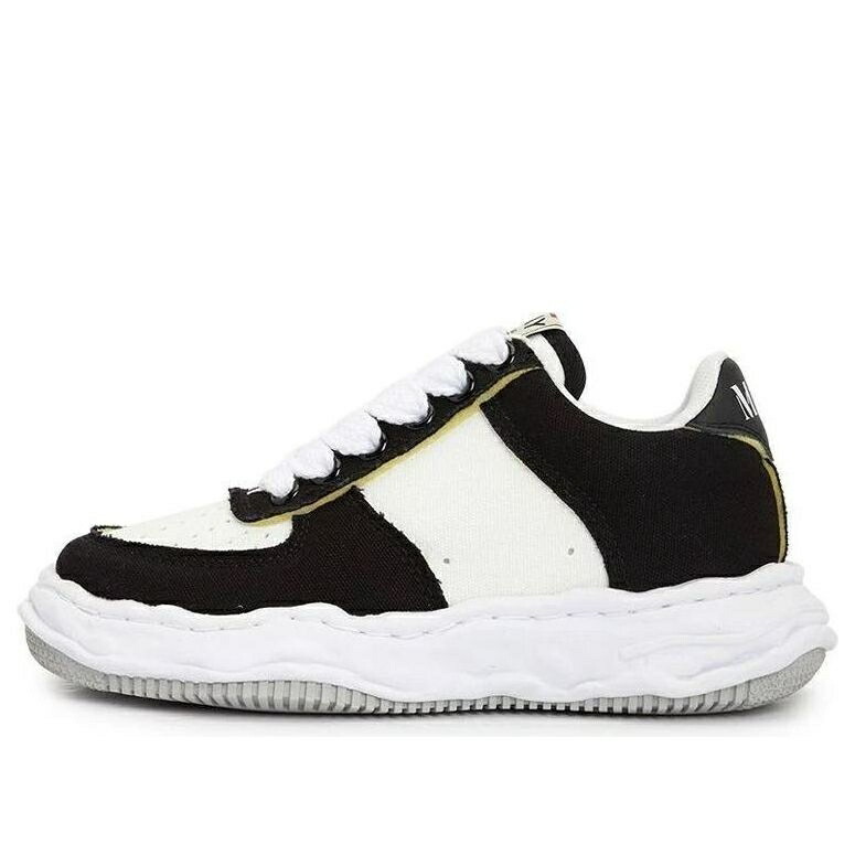 メゾン ミハラヤスヒロ 黒色 ブラック 白色 ホワイト 'BLACK WHITE' スニーカー メンズ MAISON MIHARA YASUHIRO MAISON MIHARA YASUHIRO WAYNE OG SOLE CANVAS LOW A14FW731-BLKWHT / BLACK WHITE