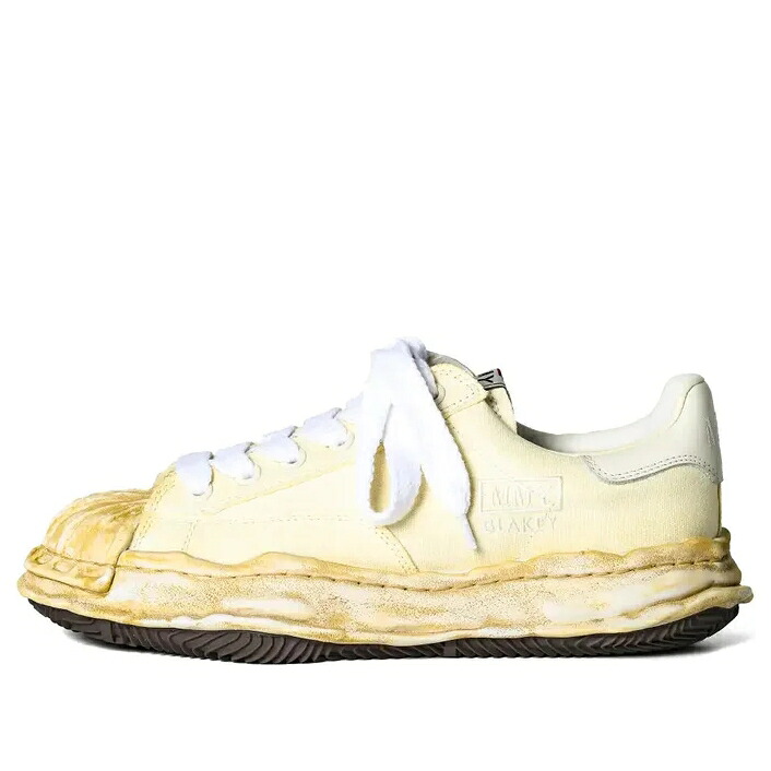 棲み家 ミハラヤスヒロ 白いこと 白いこと \u0027WHITE\u0027 スニーカー メンズ MAISON MIHARA YASUHIRO MAISON MIHARA YASUHIRO BLAKEY OG SOLE CANVAS OVER DYED LOW A12FW719-WHITE / WHITE