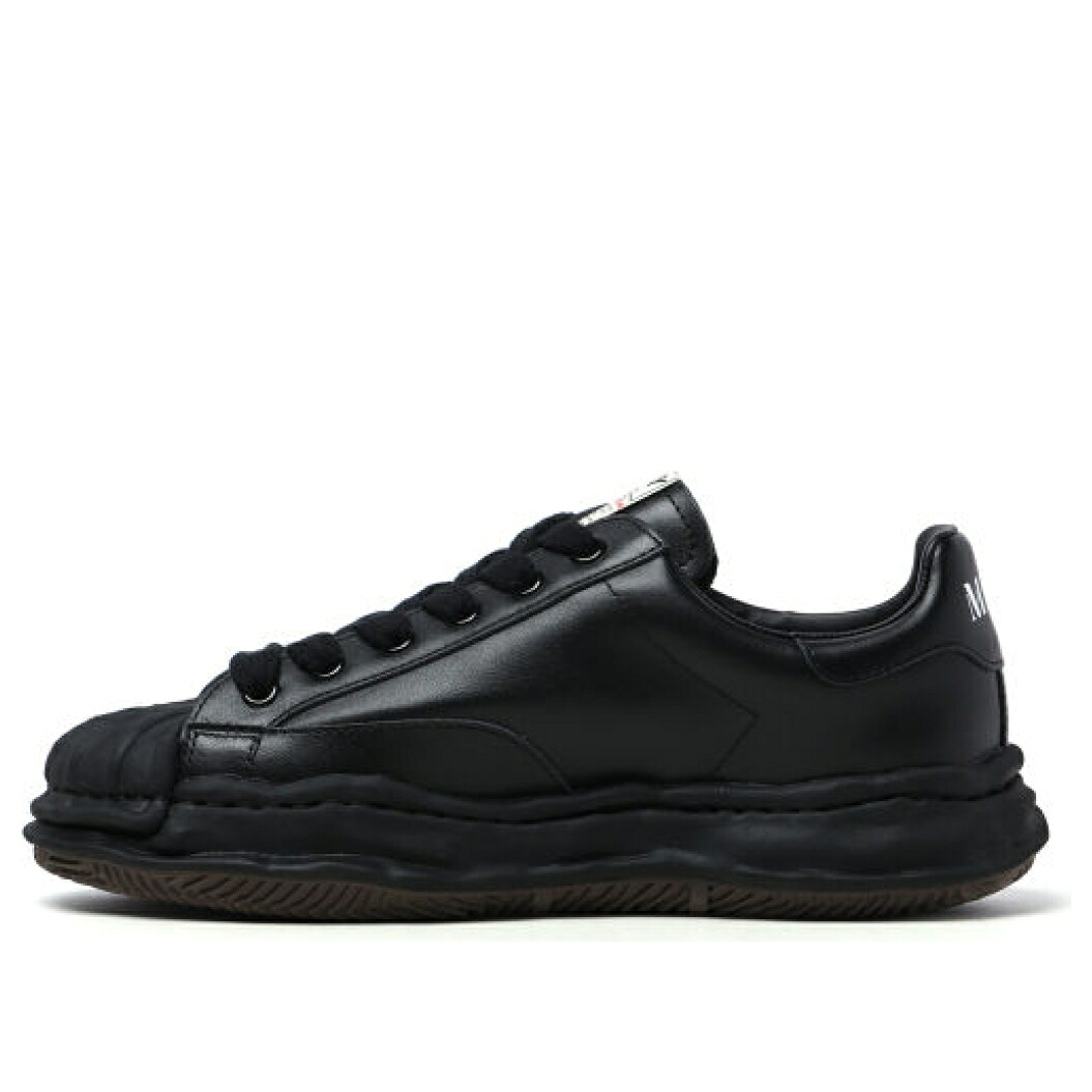 棲み家 ミハラヤスヒロ なめし革 靴 スニーカー 黒いこと 黒いこと \u0027BLACK\u0027 メンズ MAISON MIHARA YASUHIRO MAISON MIHARA YASUHIRO BLAKEY OG SOLE LEATHER LOW-TOP SNEAKER A06FW702-BLKBLK / BLACK