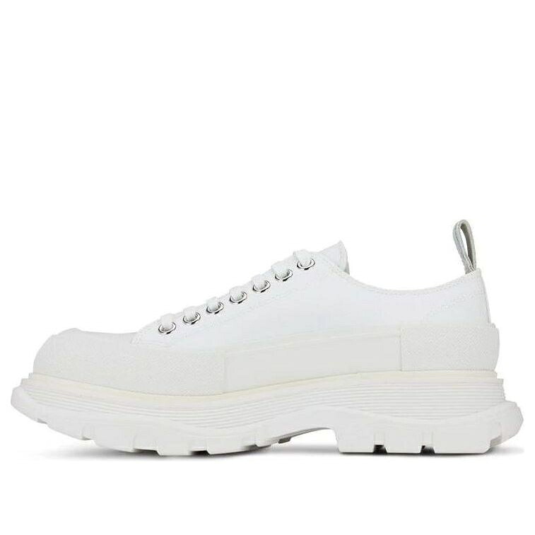 アレキサンダーマックイーン 白色 ホワイト 'WHITE' スニーカー メンズ ALEXANDER MCQUEEN ALEXANDER MCQUEEN TREAD SLICK LACE UP SNEAKERS 604257W4L329000 / WHITE｜スニケス