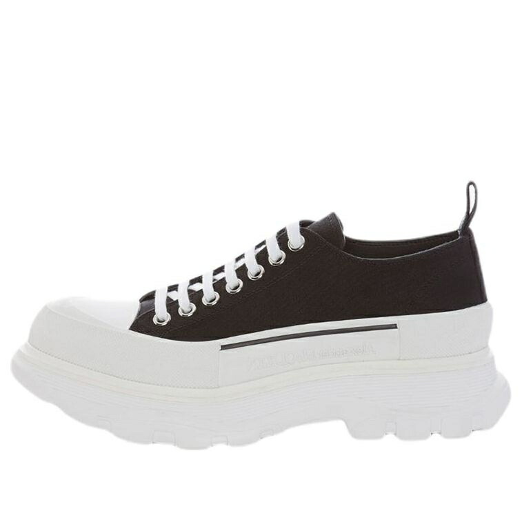 アレキサンダーマックイーン 白いこと 白いこと 黒いこと 黒いこと \u0027BLACK WHITE\u0027 スニーカー レディース ALEXANDER MCQUEEN (WMNS) ALEXANDER MCQUEEN TREAD SLICK LOW LACE UP FW21 611705W4MV21070 / WHITE BLACK