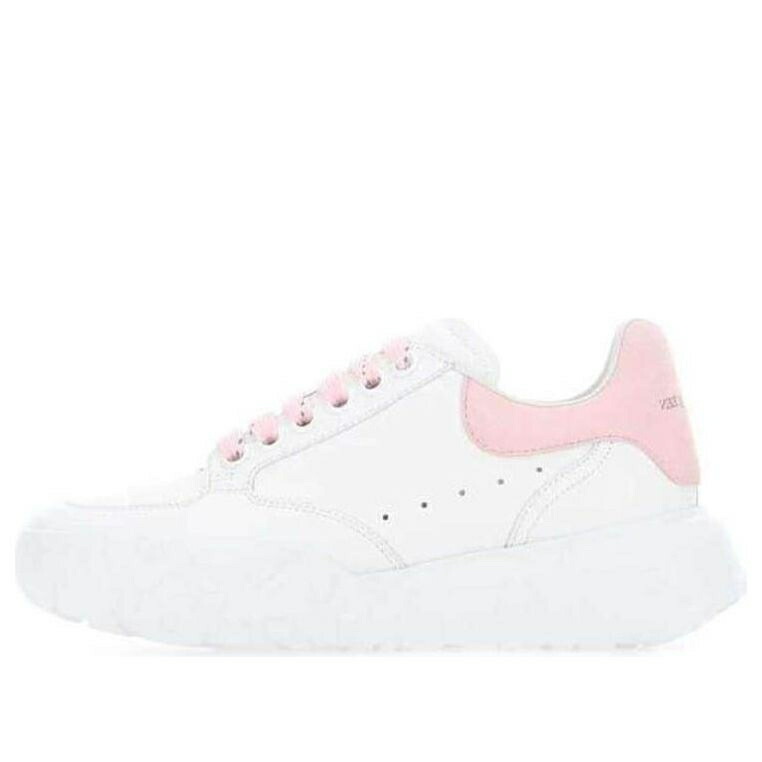 アレキサンダーマックイーン コート トレーナー 白色 ホワイト ピンク 'WHITE PINK' スニーカー レディース ALEXANDER MCQUEEN (WMNS) ALEXANDER MCQUEEN OVERSIZED COURT TRAINER 633915WIA9A9414 / WHITE PINK