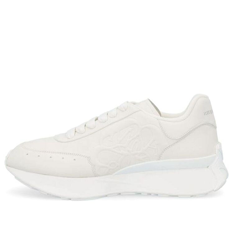アレキサンダーマックイーン なめし革 ベージュ 白いこと 白いこと \u0027BEIGE WHITE\u0027 スニーカー メンズ ALEXANDER MCQUEEN ALEXANDER MCQUEEN SPRINT RUNNER LEATHER SNEAKERS 688548WIC949000 / BEIGE WHITE