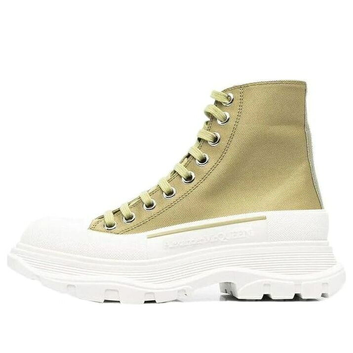 アレキサンダーマックイーン ブーツ オリーブ 緑 グリーン 白色 ホワイト 'OLIVE GREEN' スニーカー レディース ALEXANDER MCQUEEN (WMNS) ALEXANDER MCQUEEN TREAD SLICK BOOTS 697080W4U313809 / OLIVE GREEN WHITE|スニケス