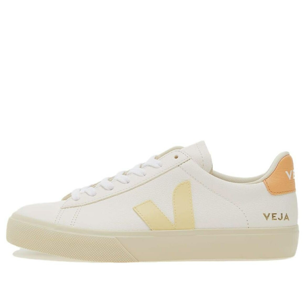 ヴェジャ レザー 白色 ホワイト WHITE PEACH スニーカー レディース VEJA (WMNS) CAMPO CHROMEFREE LEATHER SUN CP0503140A / WHITE SUN PEACH