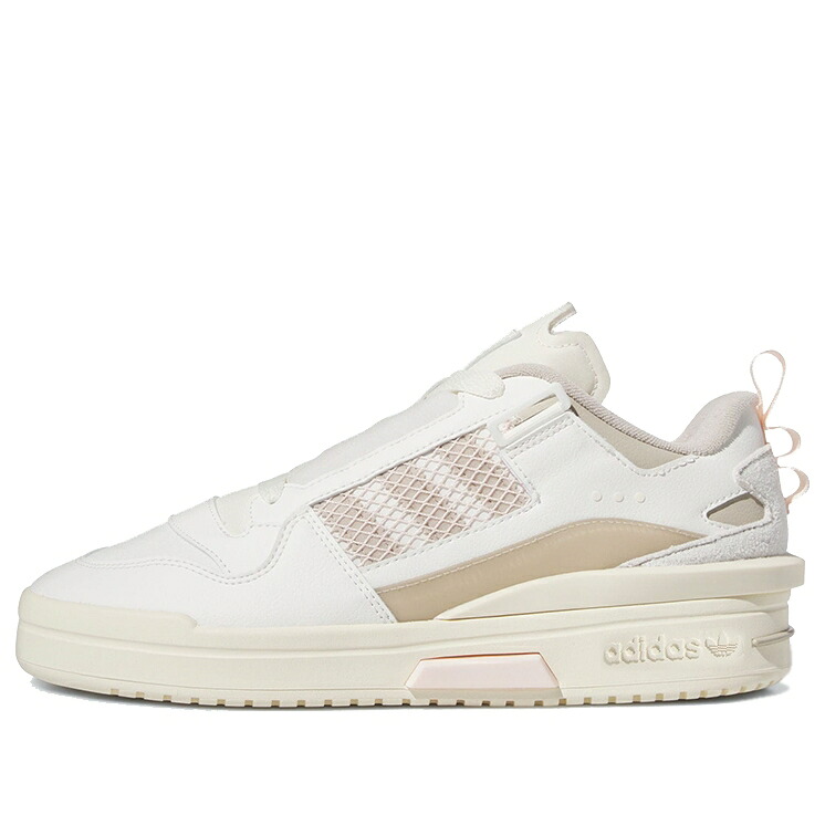 アディダス オリジナルス フォーラム スニーカー 運動靴 白色 ホワイト ベージュ 'CLOUD QUARTZ' スニーカー メンズ ADIDAS ORIGINALS FORUM MOD LOW SHOES WHITE BEIGE WONDER IE7113 / CLOUD WHITE WONDER BEIGE