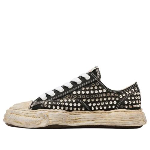 メゾン ミハラヤスヒロ 黒色 ブラック 'BLACK' スニーカー メンズ MAISON MIHARA YASUHIRO MAISON MIHARA YASUHIRO PETERSON 23 OG SOLE STUDDED CANVAS LOW A13FW715-BLK / BLACK|スニケス