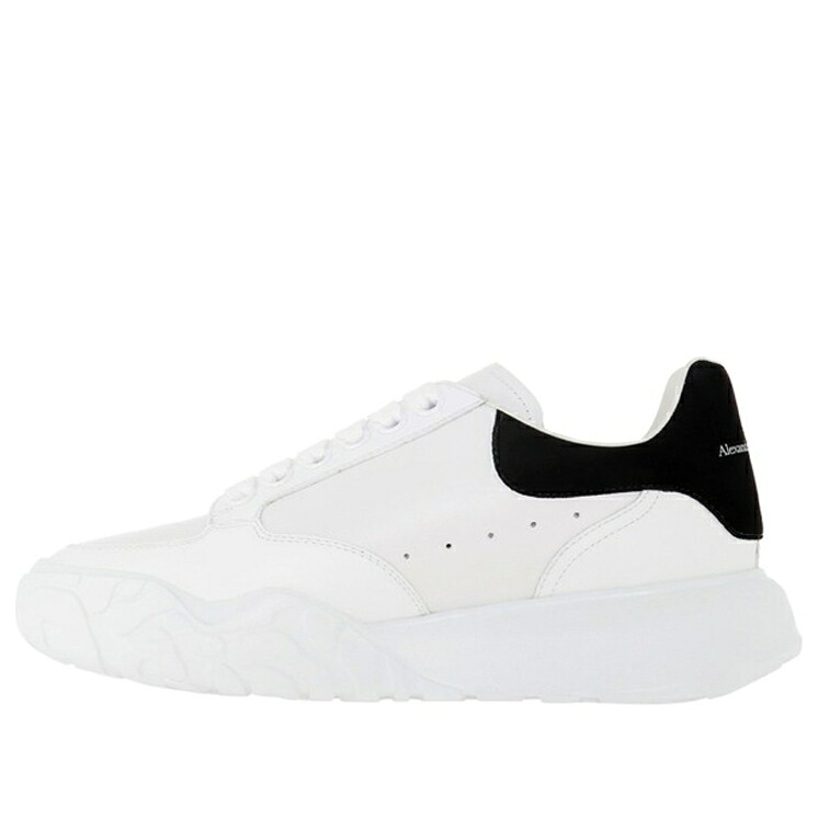 アレキサンダーマックイーン コート トレーナー 白色 ホワイト 黒色 ブラック 'WHITE BLACK' スニーカー メンズ ALEXANDER MCQUEEN ALEXANDER MCQUEEN OVERSIZED COURT TRAINER 634619WIA999061 / WHITE BLACK