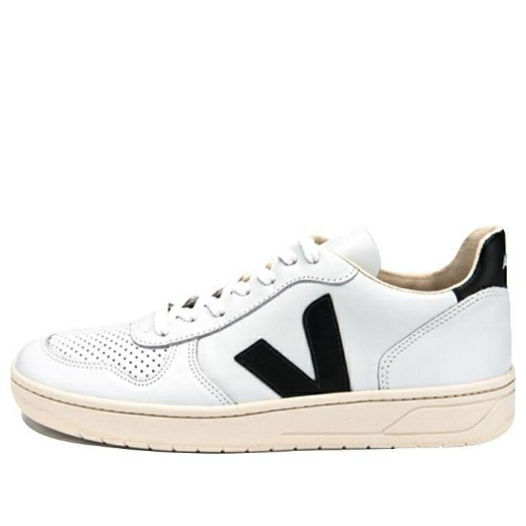 ヴェジャ 白色 ホワイト 黒色 ブラック 'EXTRA BLACK' スニーカー メンズ VEJA V-10 LACE-UP WHITE VX020005 / WHITE BLACK