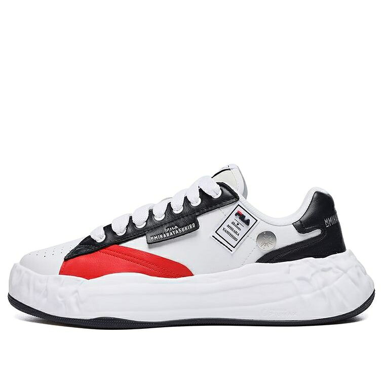 フィラ 黒色 ブラック 白色 ホワイト 赤 レッド 'WHITE RED' スニーカー メンズ FILA X MIHARA YASUHIRO SNEAKERS BLACK F12M234207FWN / WHITE BLACK RED