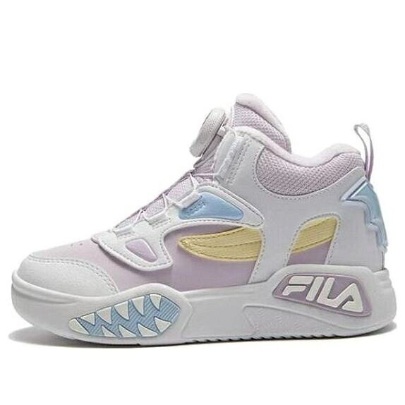 フィラ ライフスタイル バスケットボール スニーカー 運動靴 ピンク 白色 ホワイト 青色 ブルー 'WHITE BLUE' ジュニア キッズ FILA (PS) LIFESTYLE HIGH-TOP BASKETBALL SHOES PINK K14B341203FWL / WHITE PINK BLUE