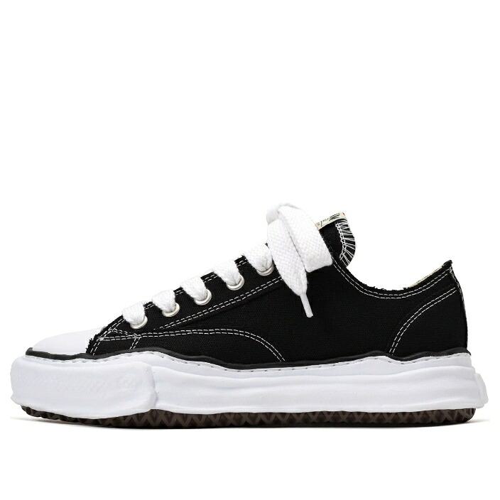 棲み家 ミハラヤスヒロ 黒いこと 黒いこと 白いこと 白いこと \u0027BLACK\u0027 スニーカー メンズ MAISON MIHARA YASUHIRO MAISON MIHARA YASUHIRO PETERSON OG SOLE CANVAS LOW A01FW702-BLK / BLACK WHITE