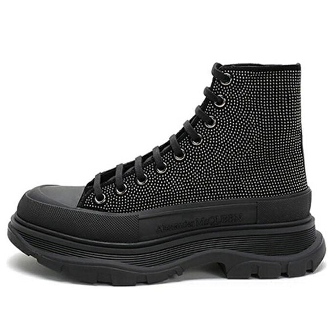 アレキサンダーマックイーン カジュアル ブーツ 黒色 ブラック 'BLACK' スニーカー メンズ ALEXANDER MCQUEEN ALEXANDER MCQUEEN CASUAL BOOTS 645880WHZ271069 / BLACK