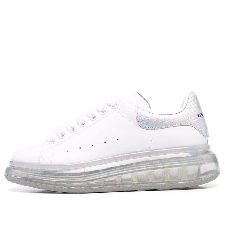 アレキサンダーマックイーン レザー 白色 ホワイト 'WHITE IRIDESCENT' スニーカー レディース ALEXANDER MCQUEEN (WMNS) ALEXANDER MCQUEEN LEATHER LARRY OVERSIZED SNEAKERS 611698WIB9U9620 / WHITE IRIDESCENT|スニケス