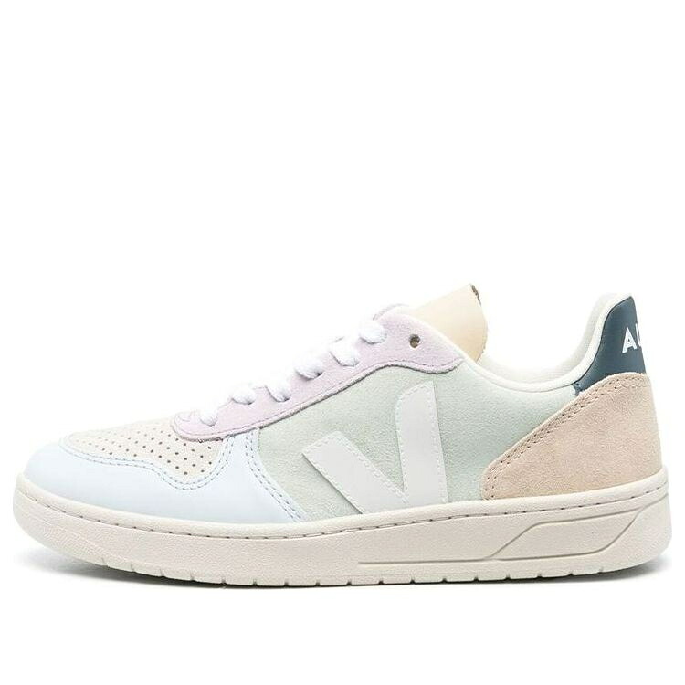 ヴェジャ スエードクロス スウェード 翡翆 ジェード 白いこと 白いこと \u0027JADE PINK\u0027 スニーカー メンズ VEJA V-10 LACE-UP SUEDE SNEAKERS VX0303119 / JADE WHITE MULTICO