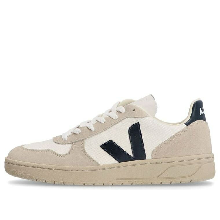 ヴェジャ ベージュ 白色 ホワイト 黒色 ブラック 'WHITE BLACK' スニーカー メンズ VEJA V-10 PANELLED LOW-TOP BEIGE VX0101380 / WHITE BEIGE BLACK