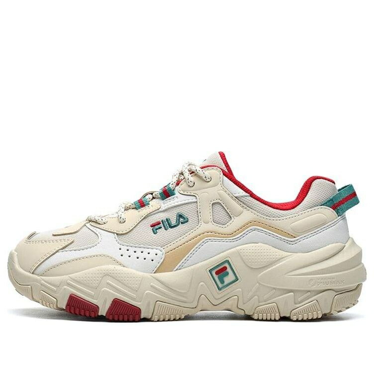 フィラ 白色 ホワイト ベージュ 赤 レッド 'BEIGE RED' スニーカー レディース FILA (WMNS) DISRUPTOR 2 SNEAKERS WHITE F12W216132FAN / BEIGE WHITE RED