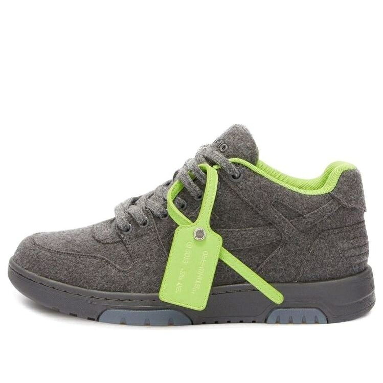 象牙色 靴 スニーカー 薄墨色 薄墨色 緑 緑であること \u0027GREY GREEN\u0027 メンズ OFF-WHITE OUT OF OFFICE LOW-TOP SNEAKER OMIA189F22FAB0010707 / GREY GREEN
