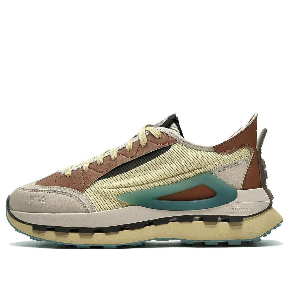 フィラ スニーカー 運動すること靴 赤銅色 赤銅色 ベージュ 緑 緑であること \u0027BROWN BEIGE\u0027 スニーカー レディース FILA (WMNS) KM SHOES F12W333103FST / BROWN BEIGE GREEN