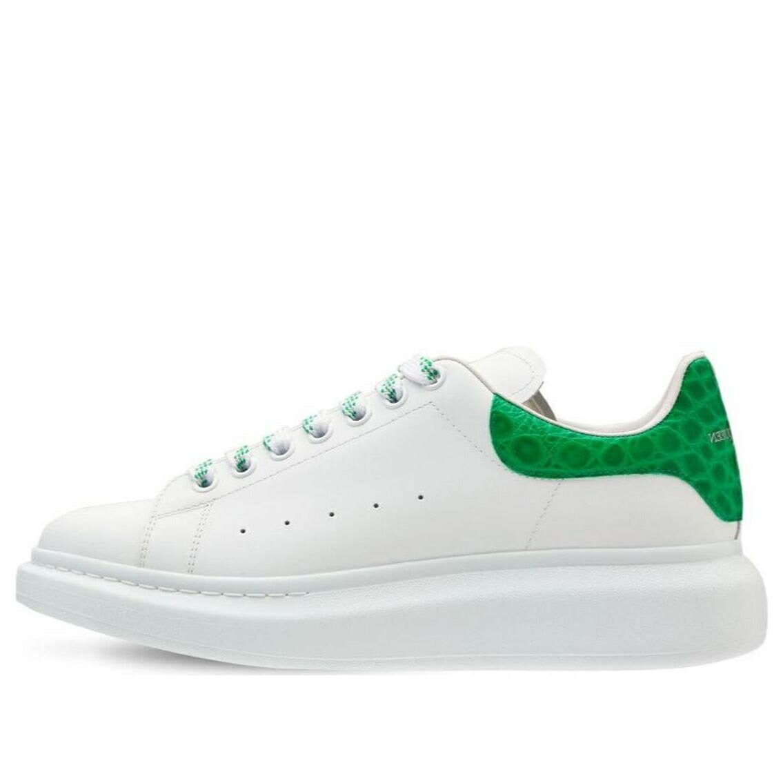 アレキサンダーマックイーン 靴 スニーカー 緑 緑であること 白いこと 白いこと \u0027WHITE CROCODILE\u0027 メンズ ALEXANDER MCQUEEN ALEXANDER MCQUEEN OVERSIZED SNEAKER GREEN 625162WHYB89409 / WHITE GREEN