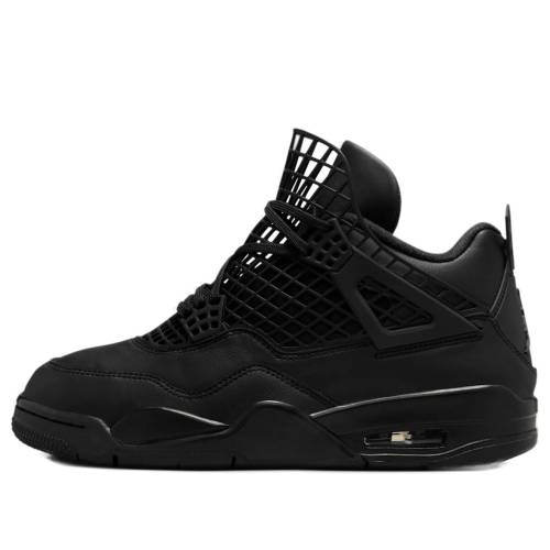 ナイキ ジョーダン 黒色 ブラック 銀色 シルバー NET BLACK スニーカー レディース JORDAN (WMNS) AIR 4 RETRO FN7251-001 / BLACK BLACK METALLIC SILVER