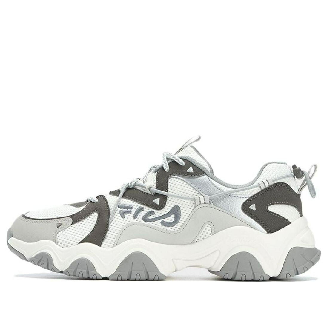 フィラ 灰色 グレー 白色 ホワイト 銀色 シルバー 'WHITE SILVER' スニーカー メンズ FILA FLUID 4 SNEAKERS GREY F12M332113FSB / WHITE GREY SILVER