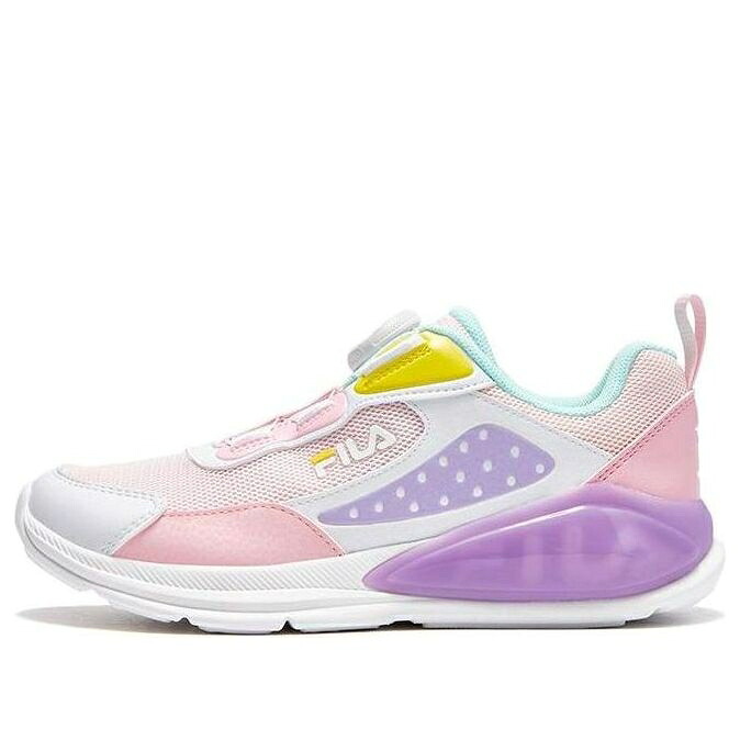 フィラ スニーカー 運動靴 白色 ホワイト ピンク 'WHITE PINK' ジュニア キッズ FILA (GS) BOA RUNNING SHOES LILAC K15B332404FSL / WHITE LILAC PINK ベビー マタニティ スニーカー｜スニケス